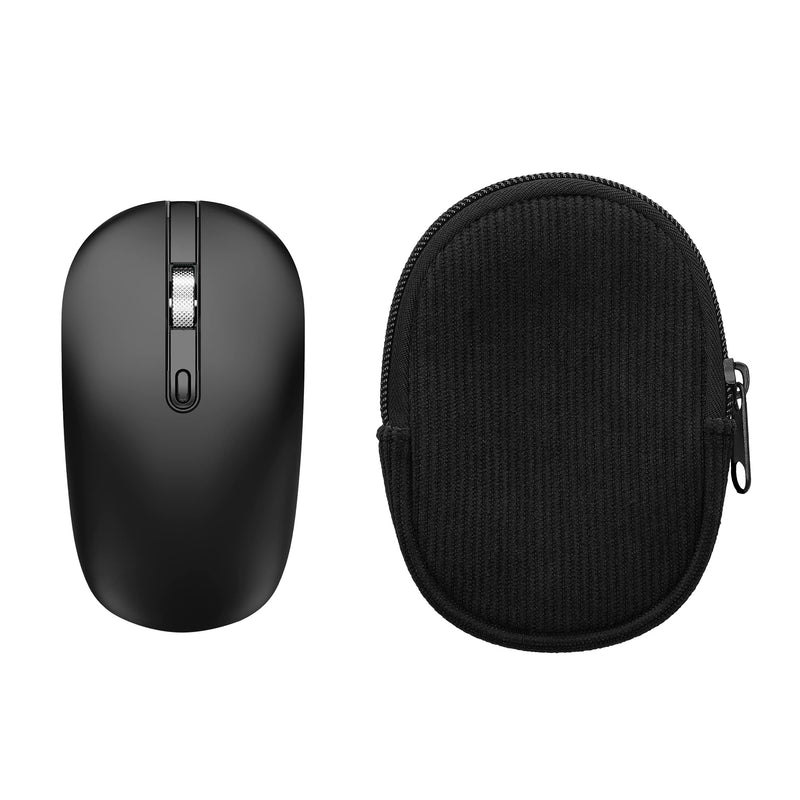 kwmobile Maus Tasche kompatibel mit HP Z3700 / Anmck M1P / AE WISH ANEWISH / cimetech TM013 Hülle - Case für Bluetooth Maus aus robustem Cord und Neopren Stoff - Schwarz Schwarz  