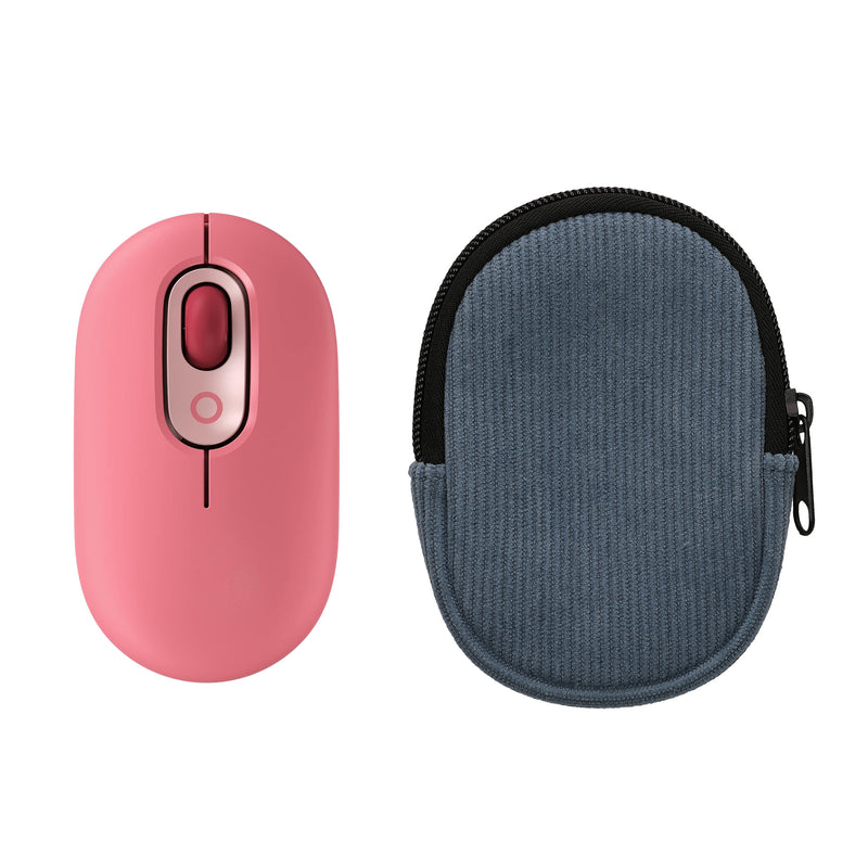 kwmobile Maus Tasche kompatibel mit Logitech POP Mouse Hülle - Case für Bluetooth Maus aus robustem Cord und Neopren Stoff - Vintage Blue Vintage Blue  