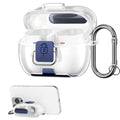 kwmobile transparentes Kopfhörer Case kompatibel mit Samsung Galaxy Buds 3 / Galaxy Buds 3 Pro Hülle - Headphones TPU Cover mit Standfunktion und Sicherheitsverschluss - Transparent Transparent  