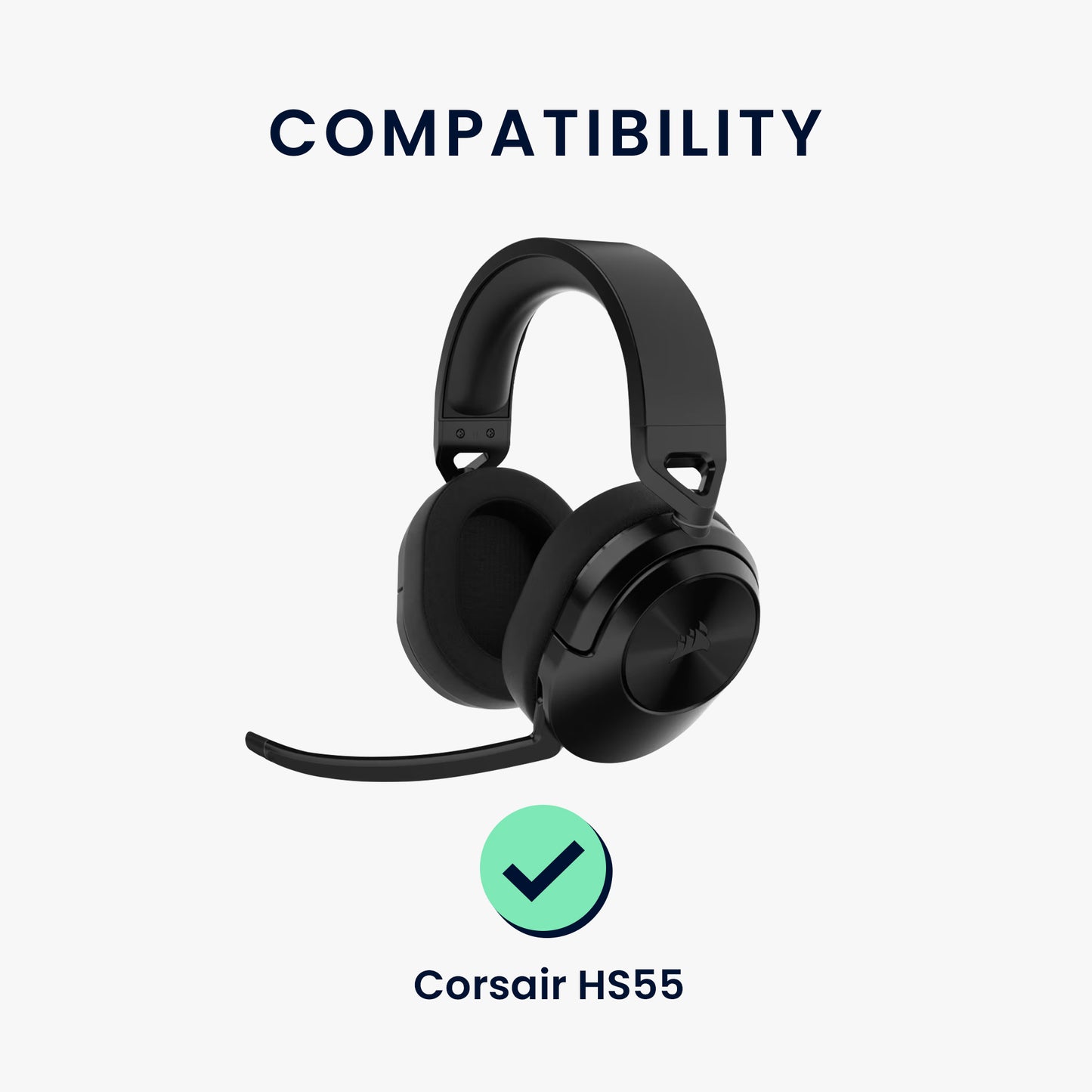 kwmobile Ohr Polster für Corsair HS55 Ohrpolster Ersatz Kopfhörer Ersatzteile Kopfhörer Ersatzpolster mit Cooling Effekt