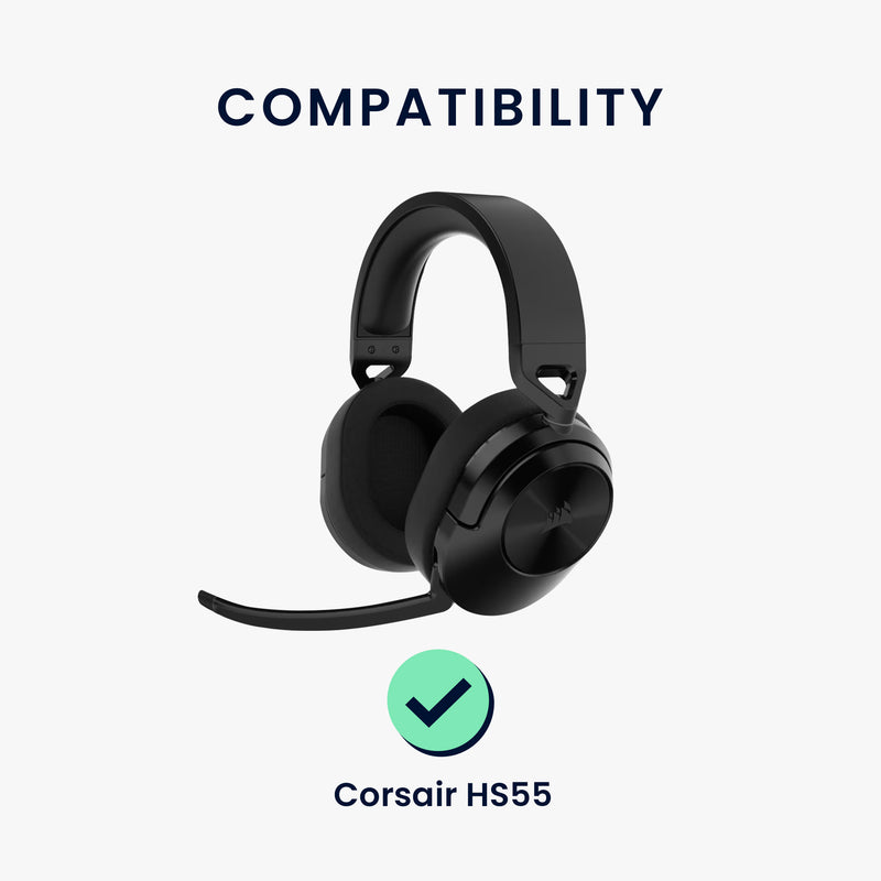 kwmobile Ohr Polster für Corsair HS55 Ohrpolster Ersatz Kopfhörer Ersatzteile Kopfhörer Ersatzpolster mit Cooling Effekt