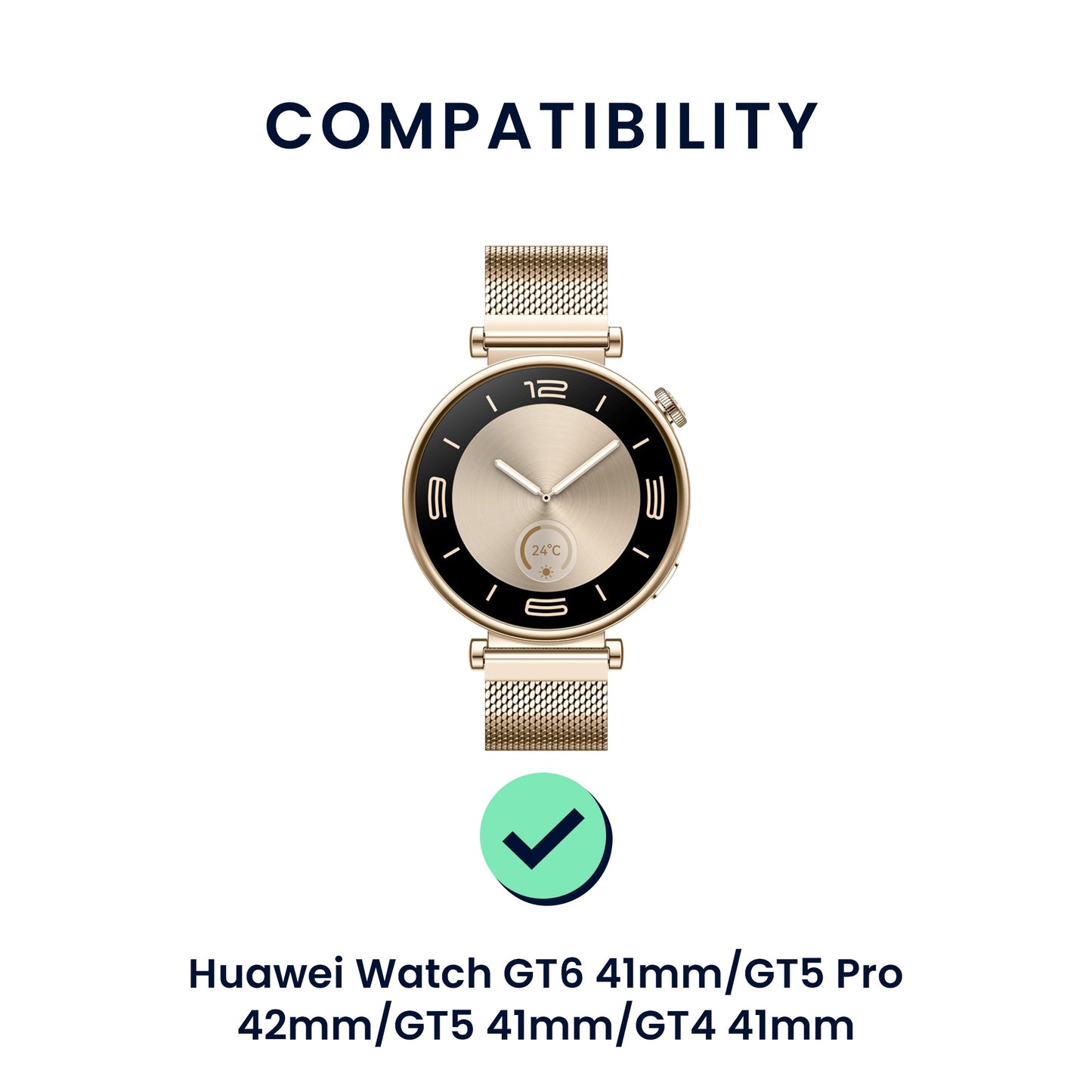 kwmobile Uhrenarmband für Huawei Watch GT6 41mm / GT5 Pro 42mm / GT5 41mm / GT4 41mm Armband Fitnesstracker Band Set Ersatzarmband Smartwatch