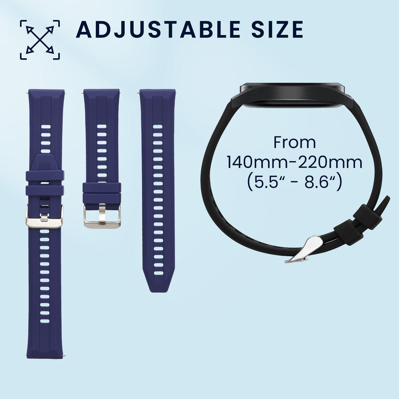 kwmobile Uhrenarmband für Huawei Watch GT6 Pro 46mm / GT6 46mm / GT5 Pro 46mm / GT5 46mm Armband Fitnesstracker Band Set Ersatzarmband Smartwatch