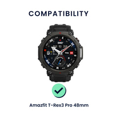 kwmobile Uhrenarmband für Amazfit T-Rex3 Pro 48mm Armband Fitnesstracker Band Set Ersatzarmband Smartwatch - Sonstiges
