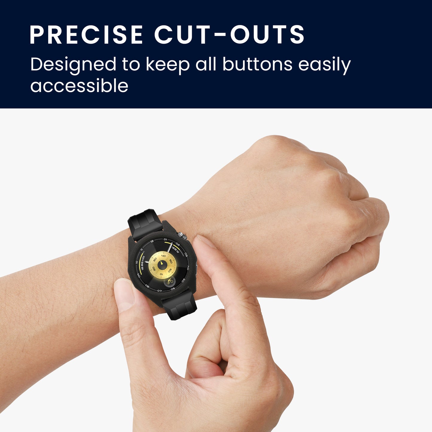 kwmobile Schutzhülle kompatibel mit Huawei Watch GT6 46mm Hülle Fitness Tracker Case Soft Smartwatch Case