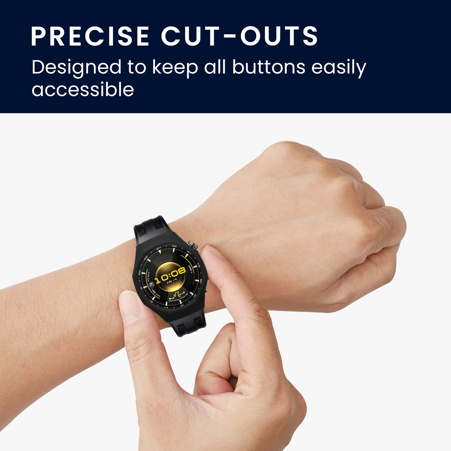 kwmobile Schutzhülle kompatibel mit Huawei Watch GT6 Pro 46mm Hülle Fitness Tracker Case Soft Smartwatch Case