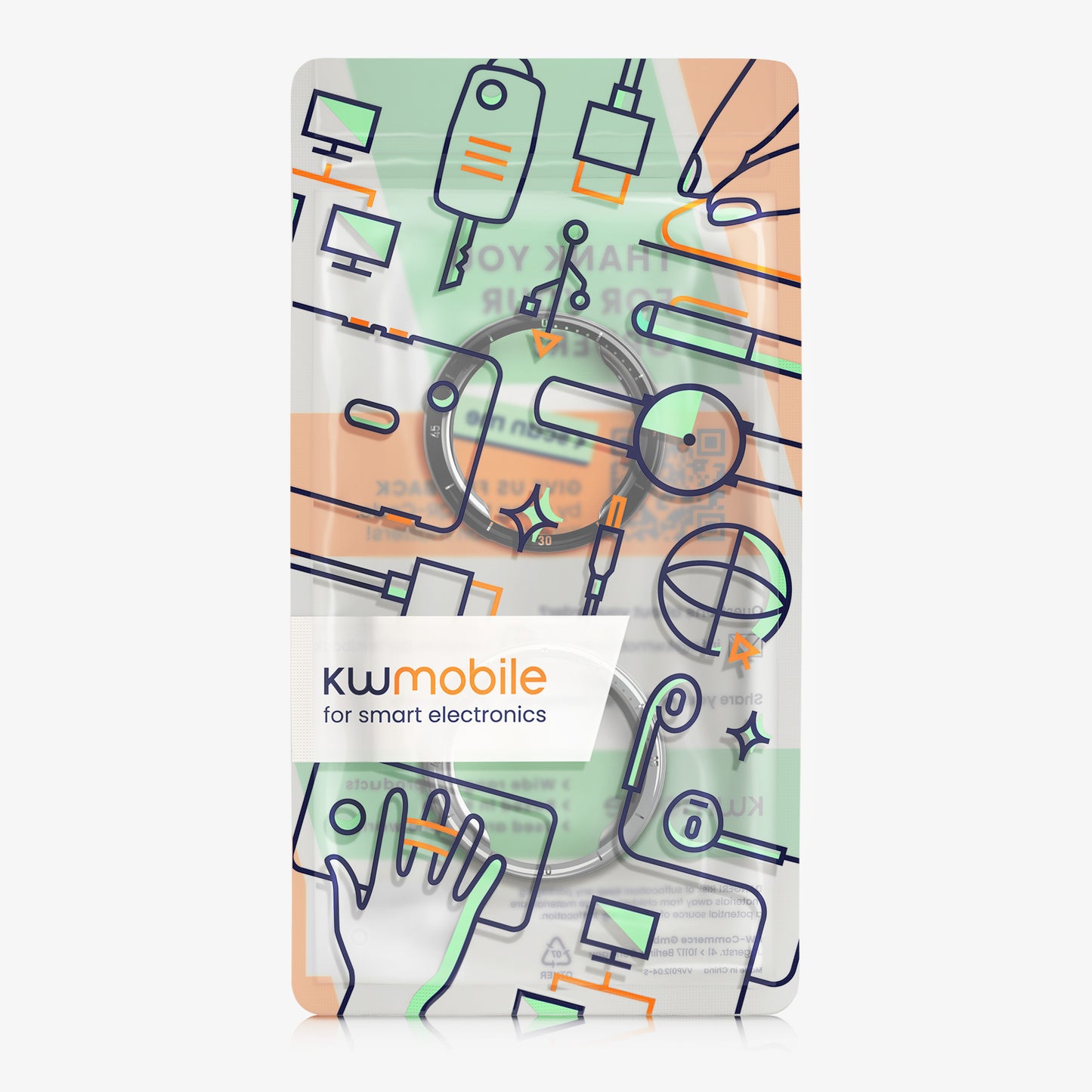 kwmobile Schutzhülle für Huawei Watch GT6 41mm Fullbody Display Cover Set