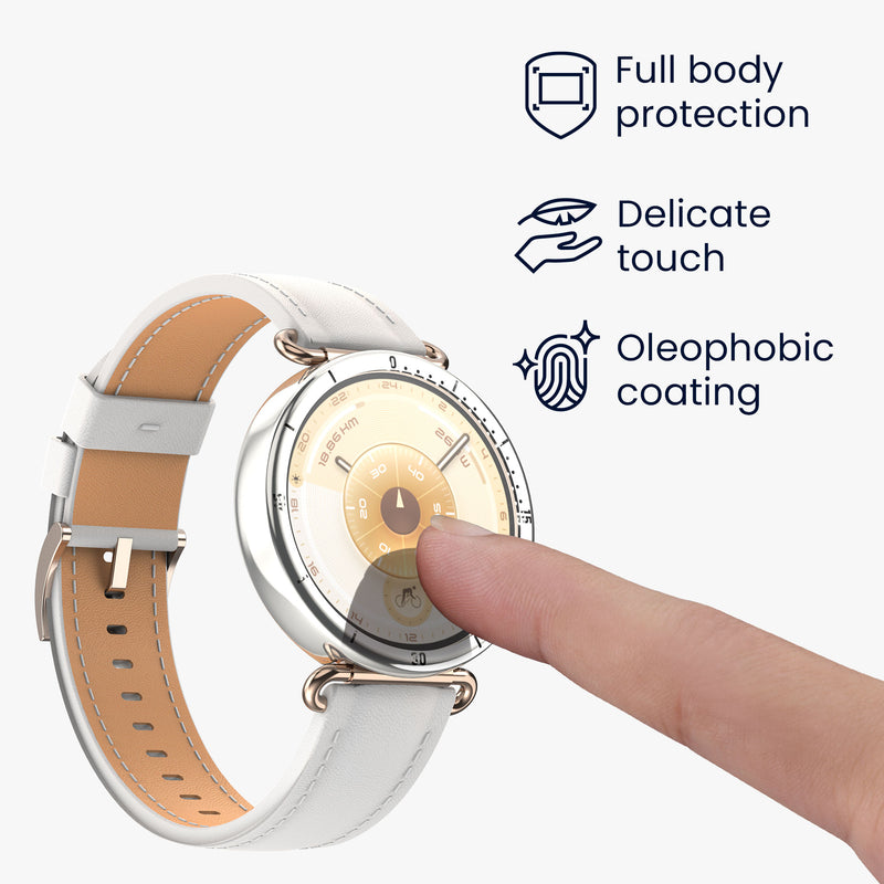 kwmobile Schutzhülle für Huawei Watch GT6 41mm Fullbody Display Cover Set