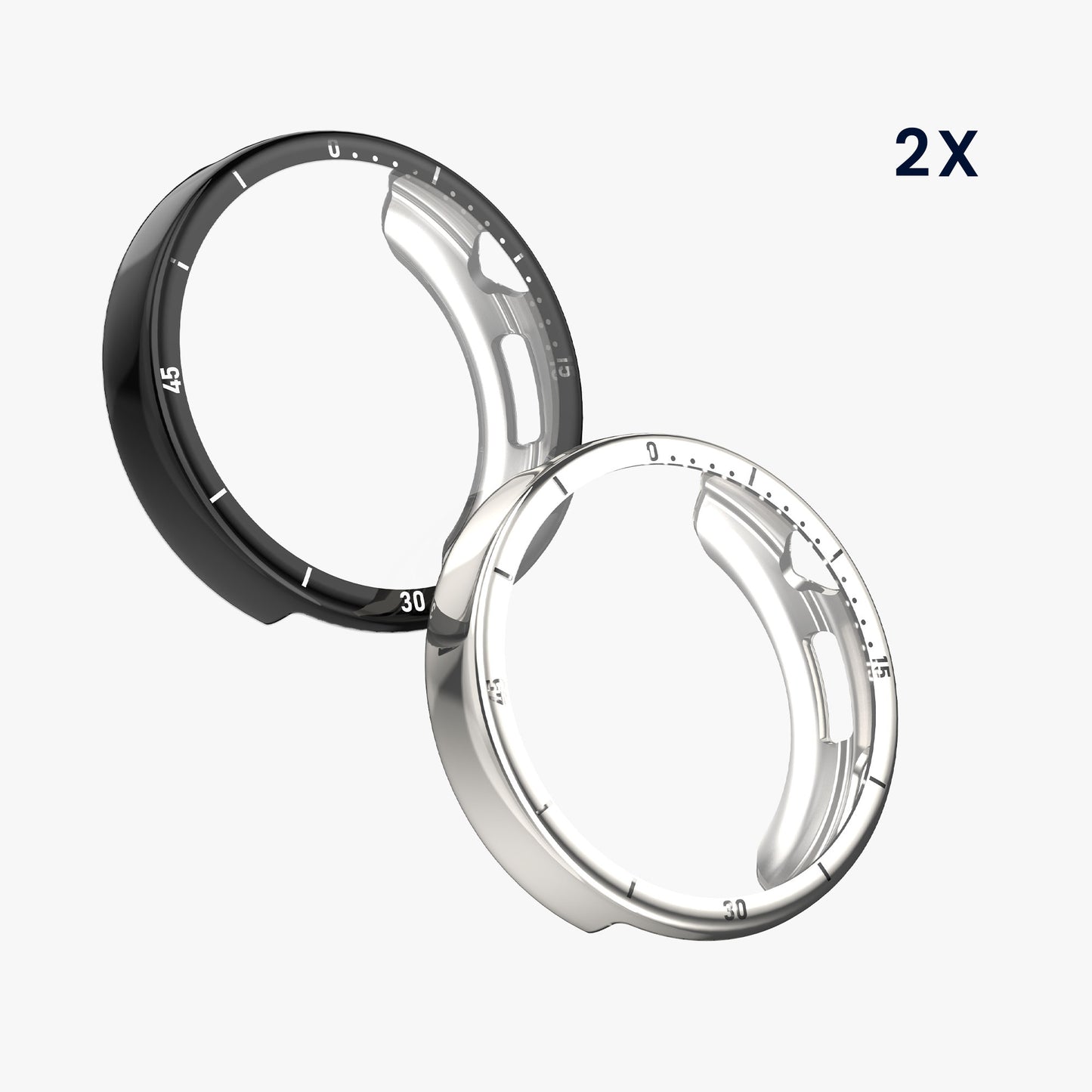 kwmobile Schutzhülle für Huawei Watch GT6 41mm Fullbody Display Cover Set