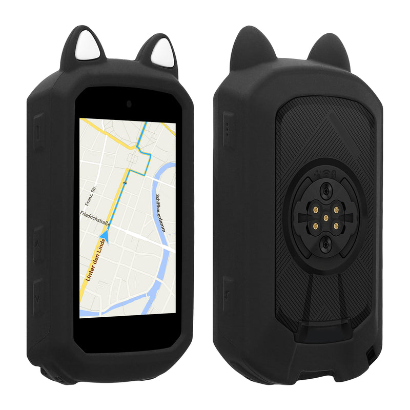 kwmobile Hülle kompatibel mit Garmin Edge 850 / 550 - Silikon GPS Case - Backcover für Bike GPS Computer - Schutzhülle Fahrradcomputer Schwarz  [dsg01]