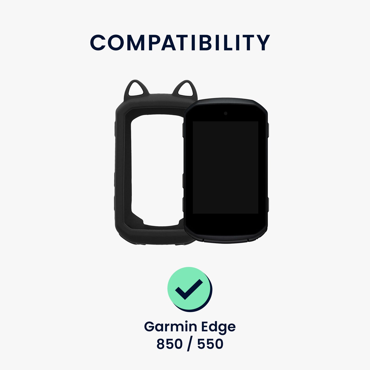 kwmobile Hülle kompatibel mit Garmin Edge 850 / 550 - Backcover für Bike GPS Computer - Schutzhülle Fahrradcomputer