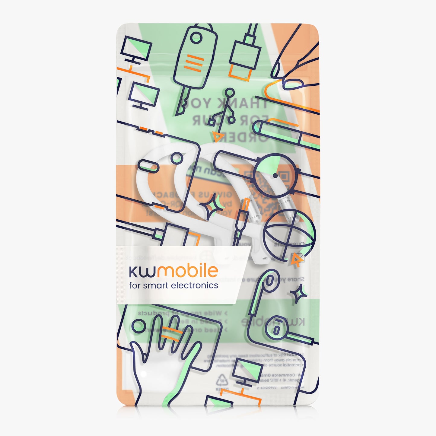 kwmobile Ohrbügel für In-Ear-Kopfhörer kompatibel mit Apple Airpods 1 / 2 / 3 / 4 / Pro 1 / Airpods Pro 2 Halterung - Ohr Halterung für Bluetoooth Kopfhörer