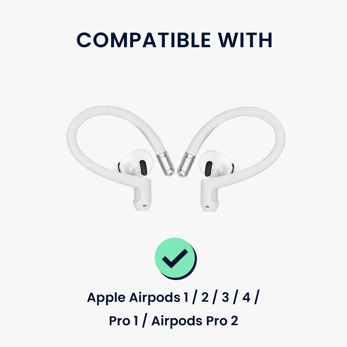 kwmobile Ohrbügel für In-Ear-Kopfhörer kompatibel mit Apple Airpods 1 / 2 / 3 / 4 / Pro 1 / Airpods Pro 2 Halterung - Ohr Halterung für Bluetoooth Kopfhörer