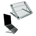 kwmobile Laptop Ständer für Laptop PC / Portable Monitor / Tablet Laptop Stand - Laptopständer Zubehör - Halterung Notebook Ständer - Halter Silber Silber  