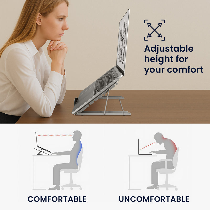 kwmobile Laptop Ständer für Laptop PC / Portable Monitor / Tablet Laptop Stand - Laptopständer Zubehör - Halterung Notebook Ständer - Halter