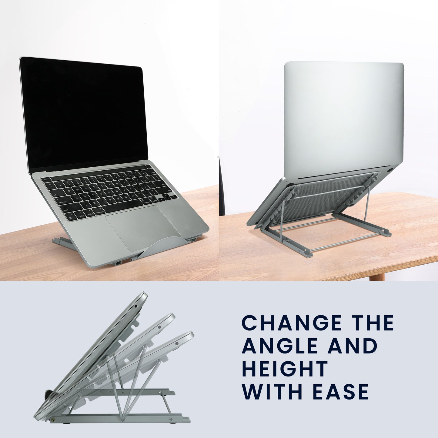 kwmobile Laptop Ständer für Laptop PC / Portable Monitor / Tablet Laptop Stand - Laptopständer Zubehör - Halterung Notebook Ständer - Halter