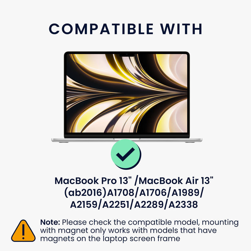 kwmobile Sichtschutzfolie für Apple MacBook Pro 13.3 M1 M2 Folie Blickschutzfolie Privacy Screen Laptop Folie magnetisch Anti Spy Folie Laptop Schutz