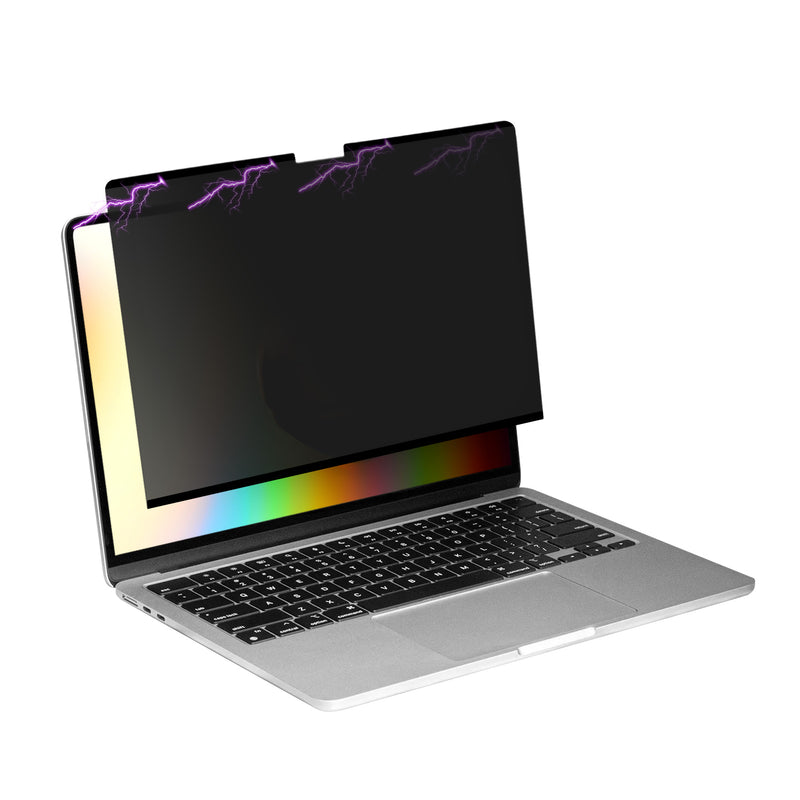 kwmobile Sichtschutzfolie für Apple Macbook Air 13.6 M3 2024 A3113 / M2 A2681 Folie - Blickschutzfolie Privacy Screen - Laptop Folie - Laptop Schutz