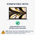 kwmobile Sichtschutzfolie für Apple Macbook Air 13.6 M3 2024 A3113 / M2 A2681 Folie - Blickschutzfolie Privacy Screen - Laptop Folie - Laptop Schutz