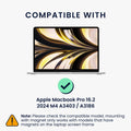 kwmobile Sichtschutzfolie für Apple Macbook Pro 16.2 2024 M4 A3403 / A3186 Folie - Blickschutzfolie Privacy Screen - Laptop Folie magnetisch - Anti Spy Folie - Laptop Schutz