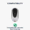 kwmobile Autoschlüssel Hülle kompatibel mit Mercedes Benz 3-Tasten Smart Autoschlüssel Hülle