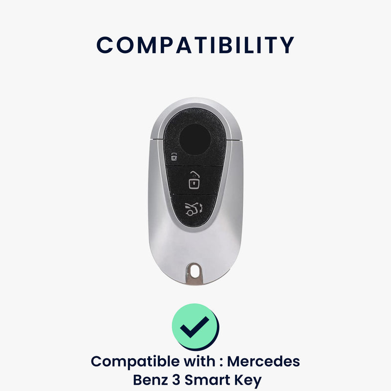 kwmobile Autoschlüssel Hülle kompatibel mit Mercedes Benz 3-Tasten Smart Autoschlüssel Hülle