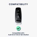 kwmobile Autoschlüssel Hülle kompatibel mit Audi A6 A7 A8 Q7 Q8 3-Tasten Autoschlüssel Keyless Hülle