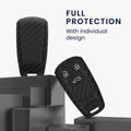 kwmobile Autoschlüssel Hülle kompatibel mit Audi 3-Tasten Smartkey Autoschlüssel (nur Keyless Go) Hülle