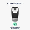 kwmobile Autoschlüssel Hülle kompatibel mit Audi 3-Tasten Smartkey Autoschlüssel (nur Keyless Go) Hülle