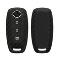 kwmobile Autoschlüssel Hülle kompatibel mit Nissan 3-Tasten Ariya B6 B9 X-trail T33 Qashqai Hülle - Schlüsselhülle Carbon Schwarz Schwarz  [dsg01]