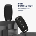 kwmobile Autoschlüssel Hülle kompatibel mit Nissan 3-Tasten Ariya B6 B9 X-trail T33 Qashqai Hülle - Schlüsselhülle Carbon