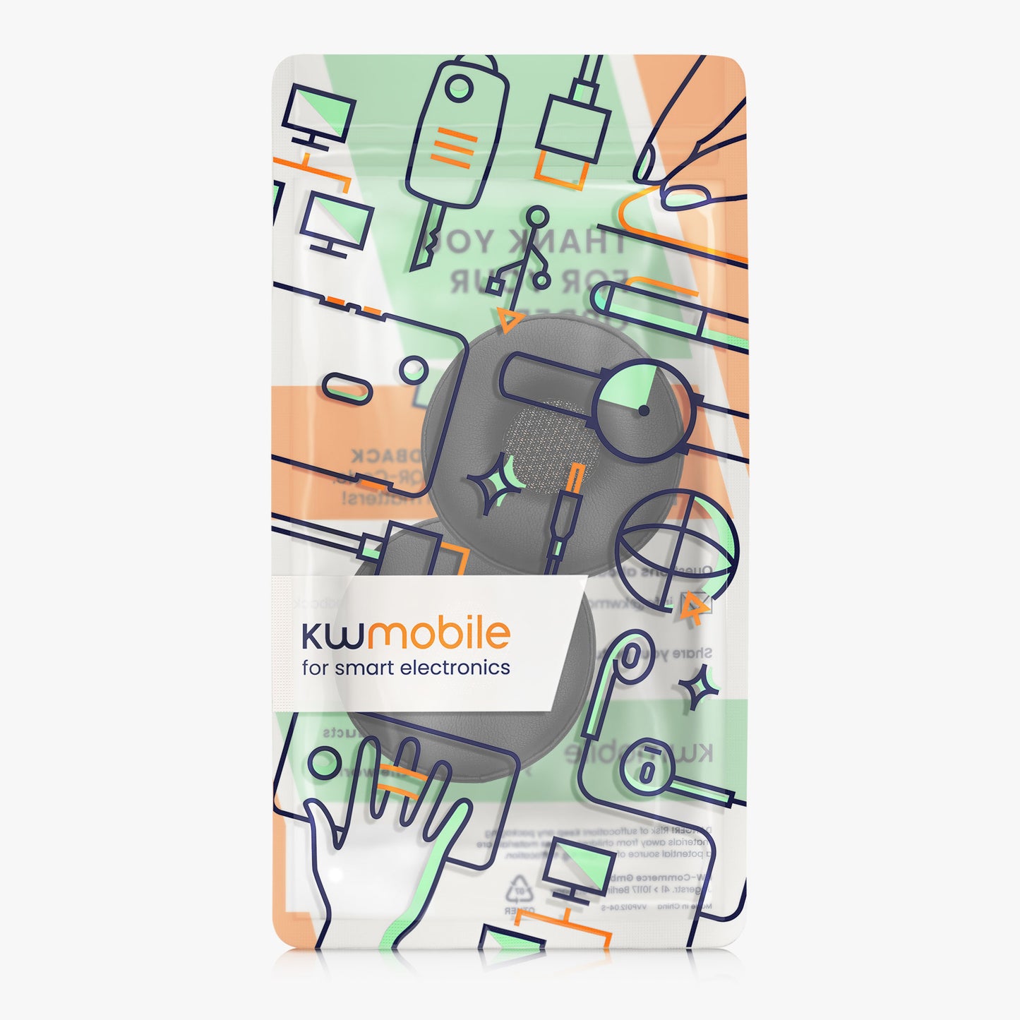kwmobile Ohr Polster für Jabra Engage 50 / Engage 30 Ohrpolster Ersatzteile Kopfhörer Ersatzpolster für Over Ear Headphones