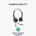 kwmobile Ohr Polster für Jabra Engage 50 / Engage 30 Ohrpolster Ersatzteile Kopfhörer Ersatzpolster für Over Ear Headphones