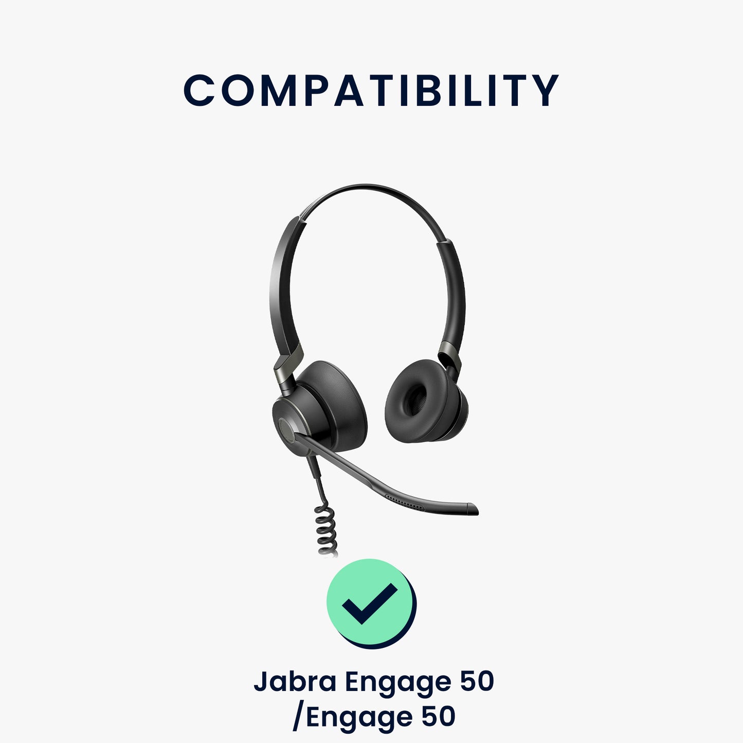 kwmobile Ohr Polster für Jabra Engage 50 / Engage 30 Ohrpolster Ersatzteile Kopfhörer Ersatzpolster für Over Ear Headphones