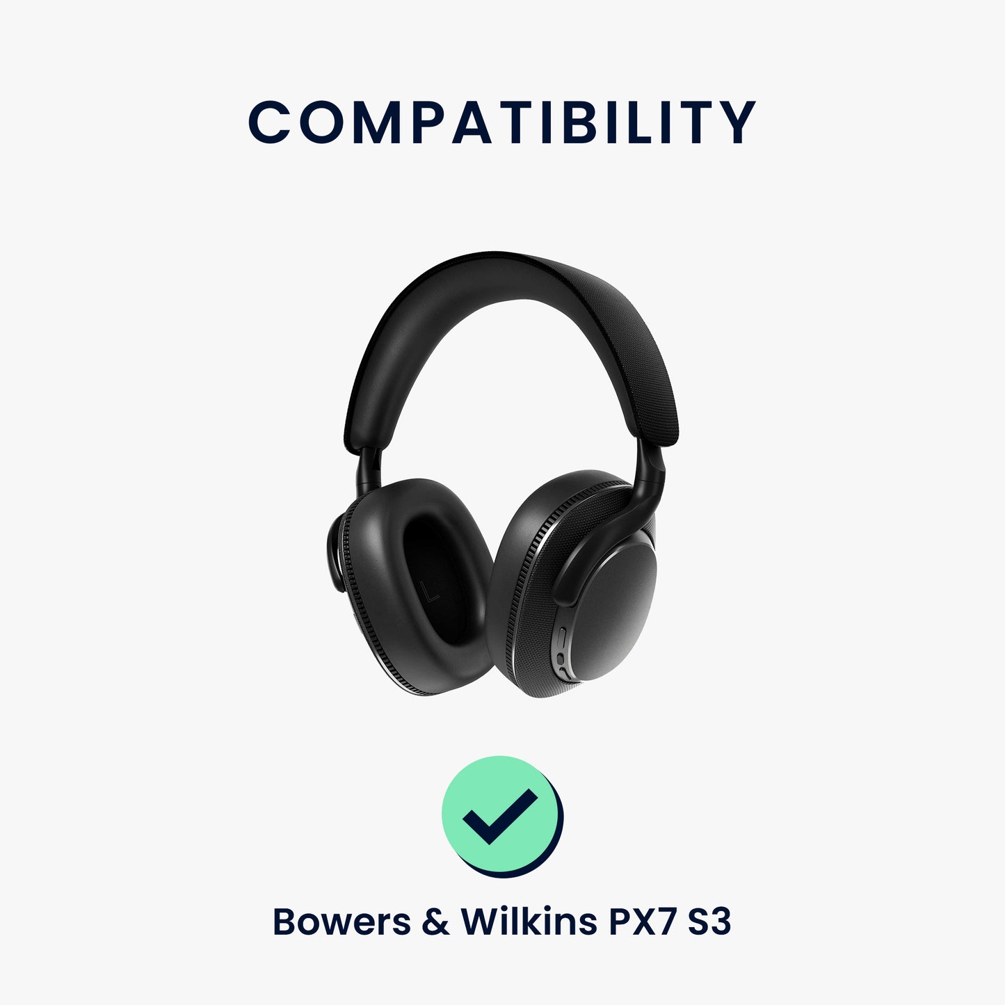 kwmobile Ohr Polster für Bowers & Wilkins PX7 S3 Ohrpolster Ersatz Kopfhörer Ersatzteile Over Ear Headphones
