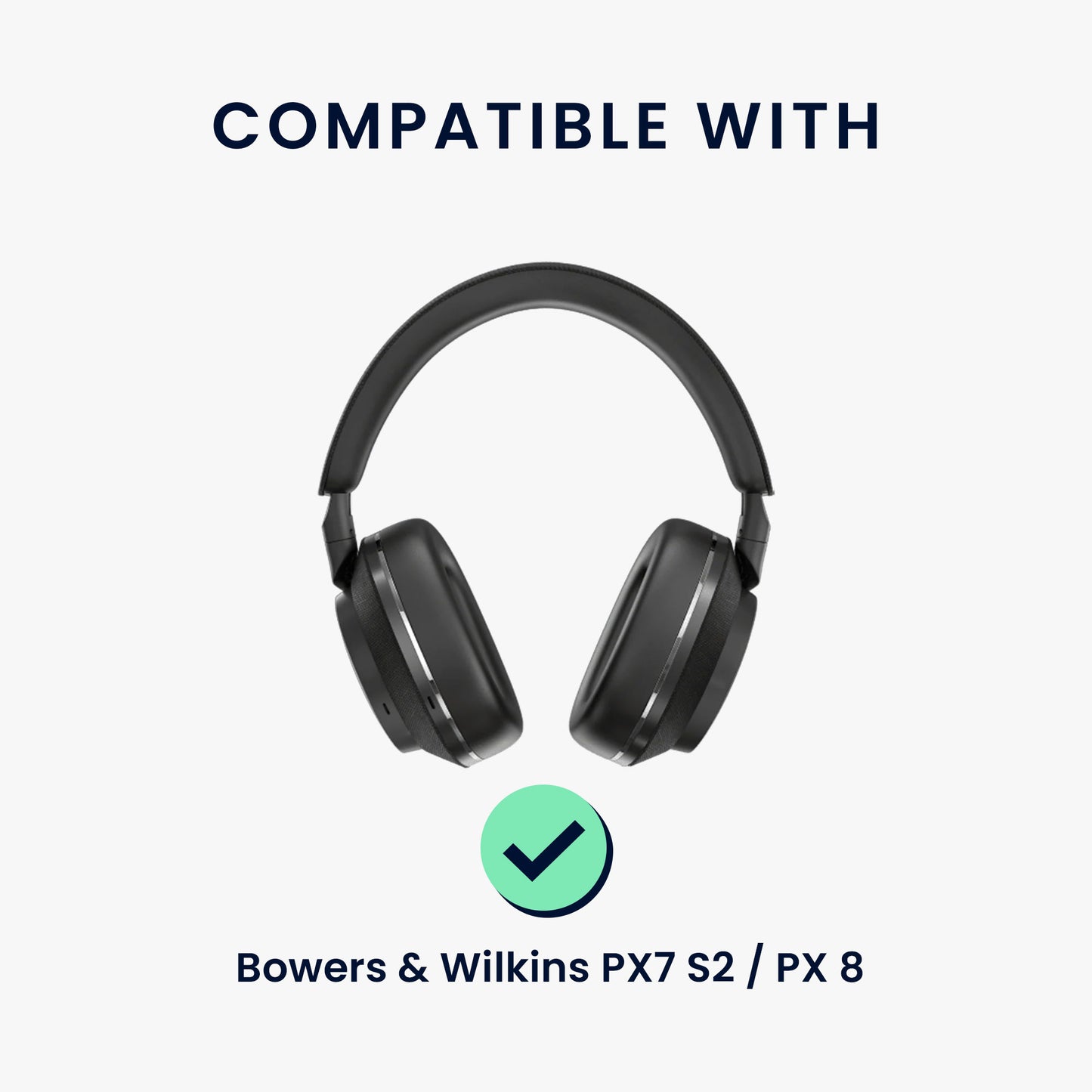 kwmobile Ersatz Bügelpolster kompatibel mit Bowers & Wilkins PX7 S2 / PX 8 - Kopfhörer Ersatz Polster