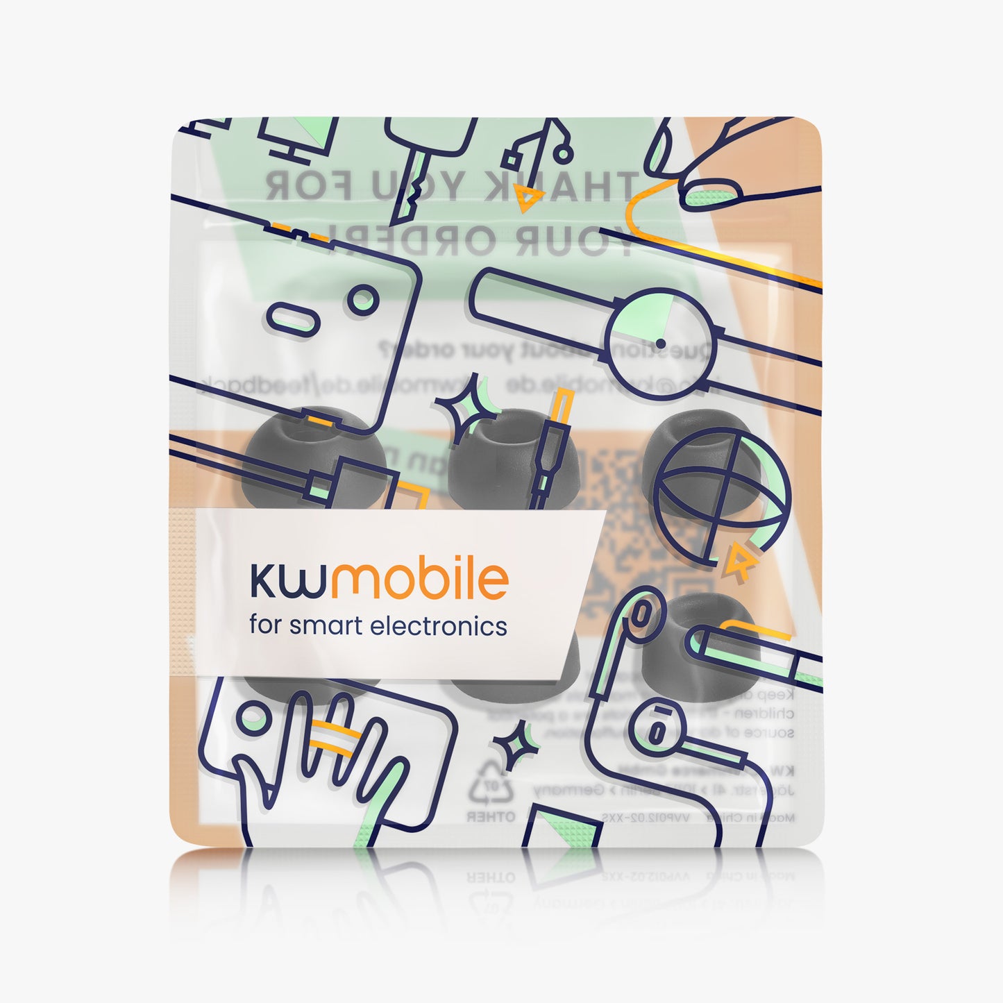 kwmobile Polster kompatibel mit QCY Melobuds Pro