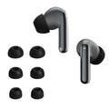 kwmobile 6x Polster kompatibel mit QCY Melobuds Pro - 3 Größen - Silikon Ohrstöpsel In-Ear Kopfhörer Schwarz  