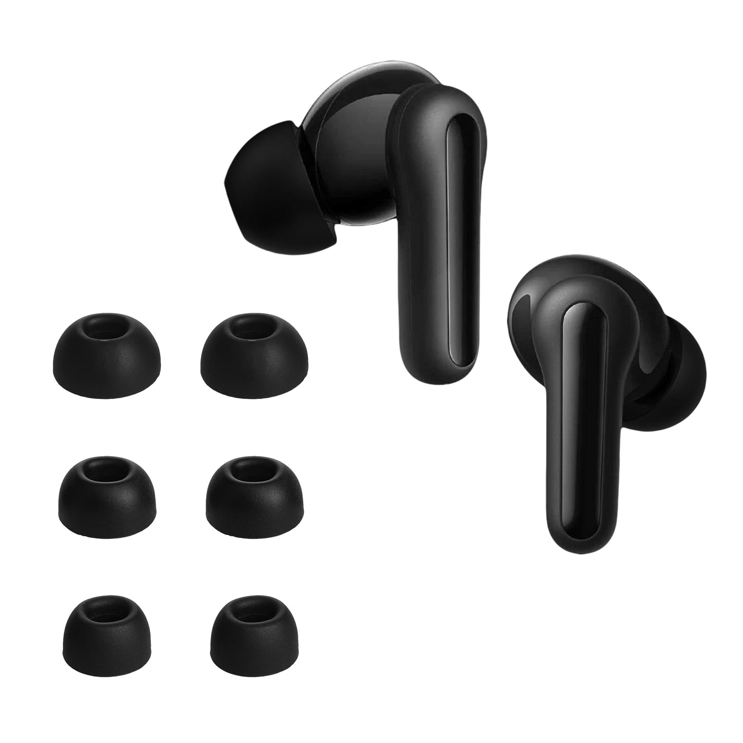 kwmobile 6x Polster kompatibel mit Anker Soundcore Life P2 mini - 3 Größen - Silikon Ohrstöpsel In-Ear Kopfhörer Schwarz  