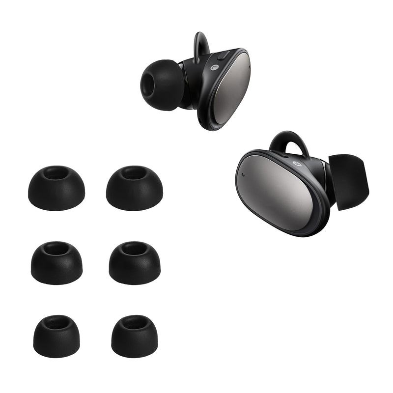kwmobile 6x Polster kompatibel mit Anker Liberty 2 Pro - 3 Größen - Silikon Ohrstöpsel In-Ear Kopfhörer Schwarz  