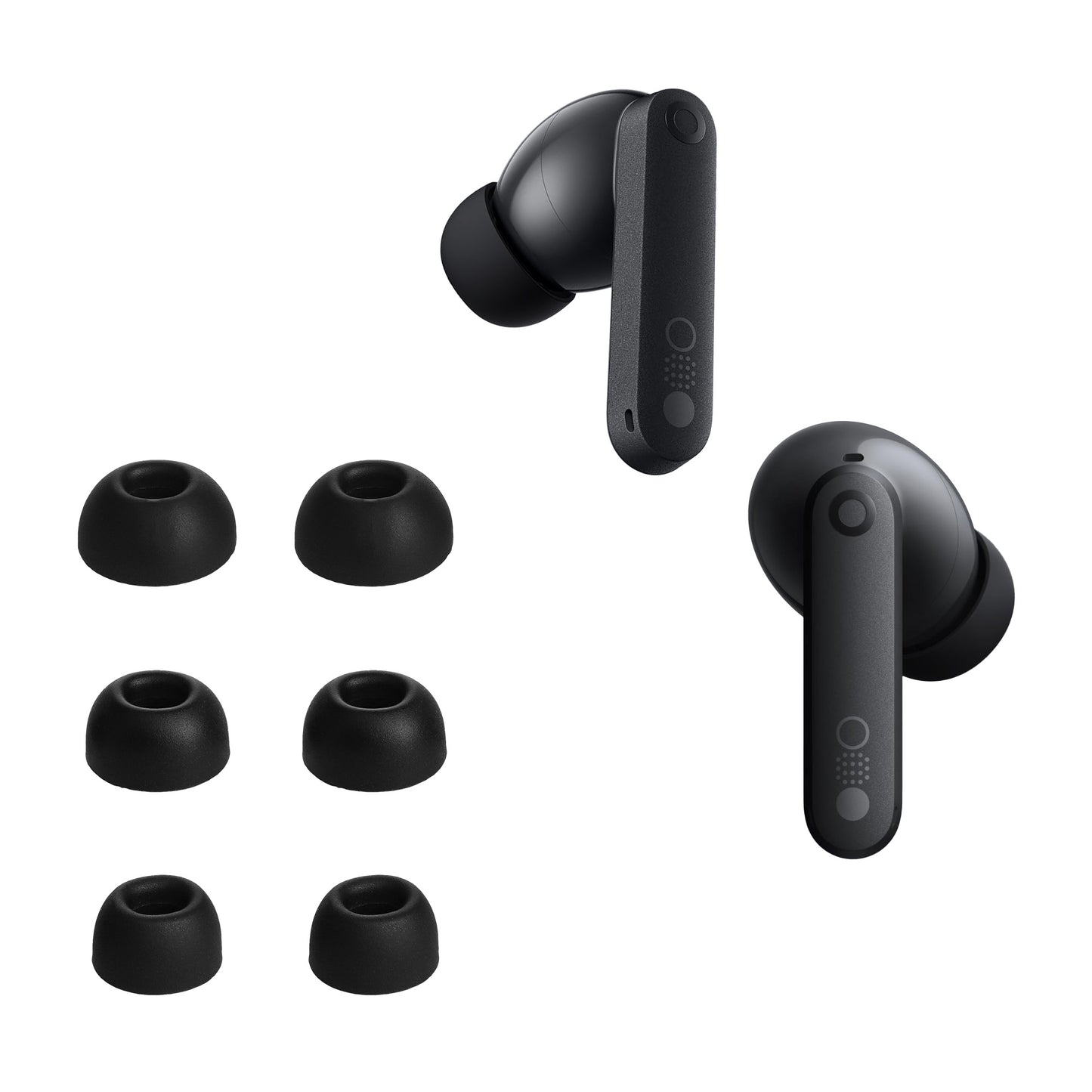 kwmobile 6x Polster kompatibel mit CMF by Nothing Buds Pro 2 - 3 Größen - Silikon Ohrstöpsel In-Ear Kopfhörer Schwarz  