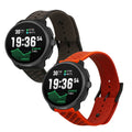 kwmobile 2x Uhrenarmband für Suunto Race 2 / RUN / Race S / Suunto vertical / 9 Peak / 5 Peak Armband - Fitnesstracker Band Set aus TPU Silikon - Ersatzarmband Smartwatch - Schwarz Grau Rot Schwarz  [dsg01]