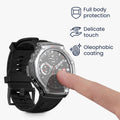 kwmobile Glas Hülle für Amazfit T-Rex 3 Schutzhülle Fullbody Fitnesstracker Case Set