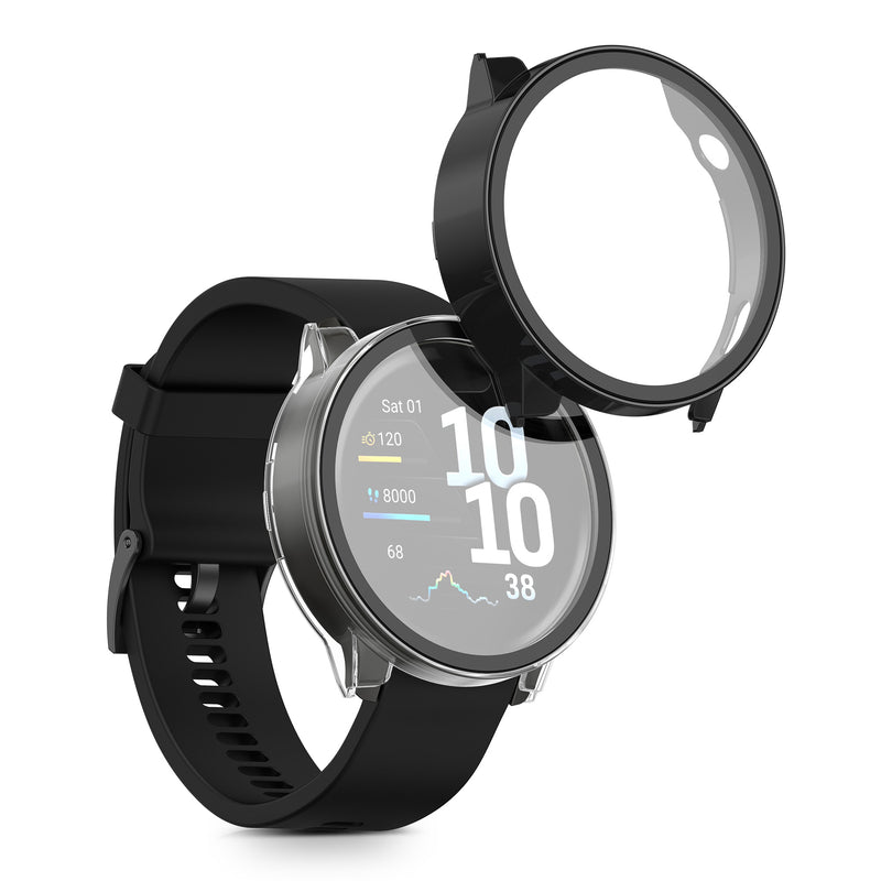 kwmobile Glas Hülle für Garmin Venu 4 45mm Schutzhülle Fullbody Fitnesstracker Case Set