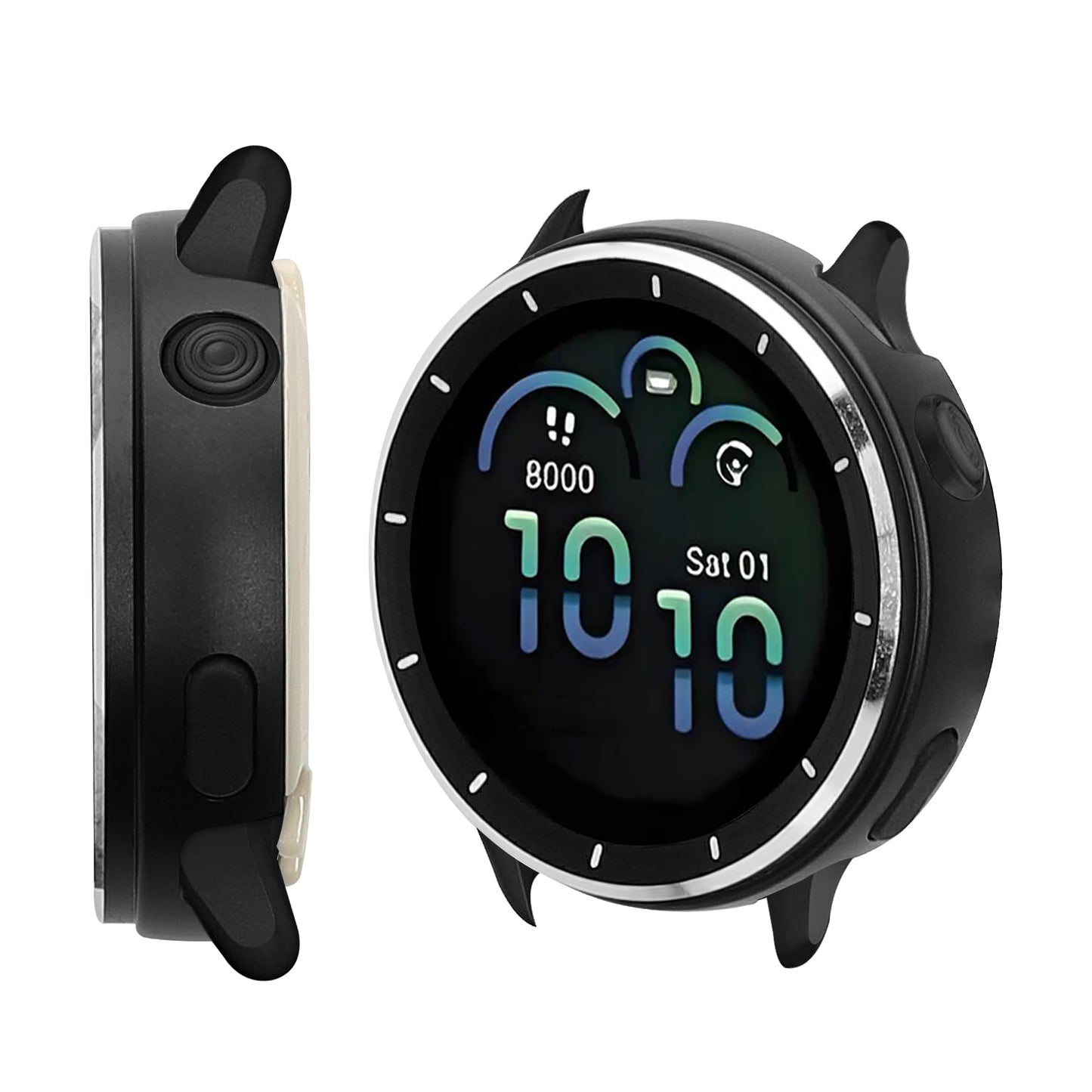 kwmobile Cover kompatibel mit Garmin vivoactive 6 Hülle Fullbody Fitnesstracker Case Set