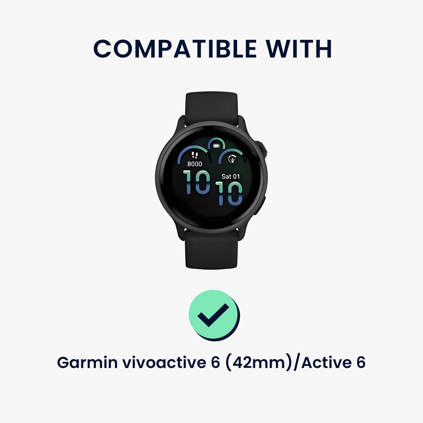 kwmobile Cover kompatibel mit Garmin vivoactive 6 Hülle Fullbody Fitnesstracker Case Set