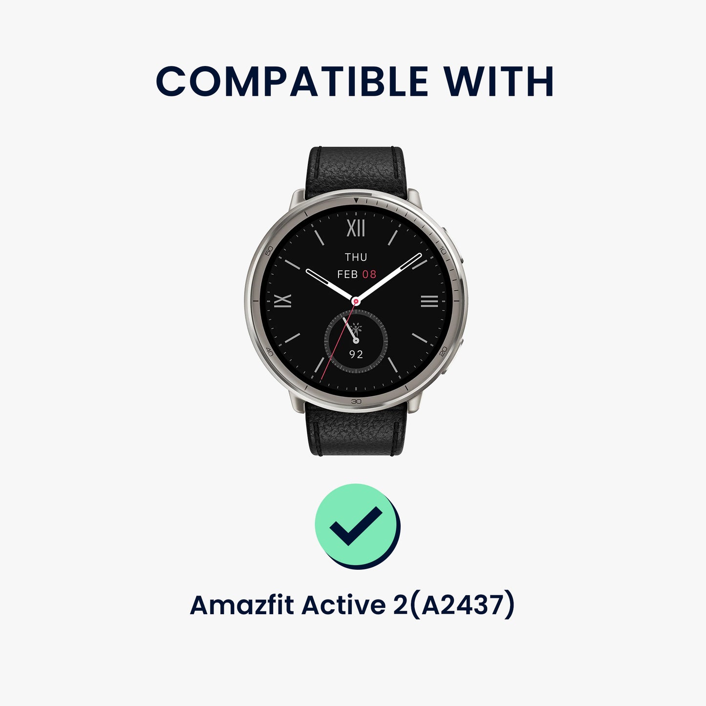 kwmobile Cover kompatibel mit Amazfit Active 2 (A2437) Hülle - Fullbody Fitnesstracker Case Set