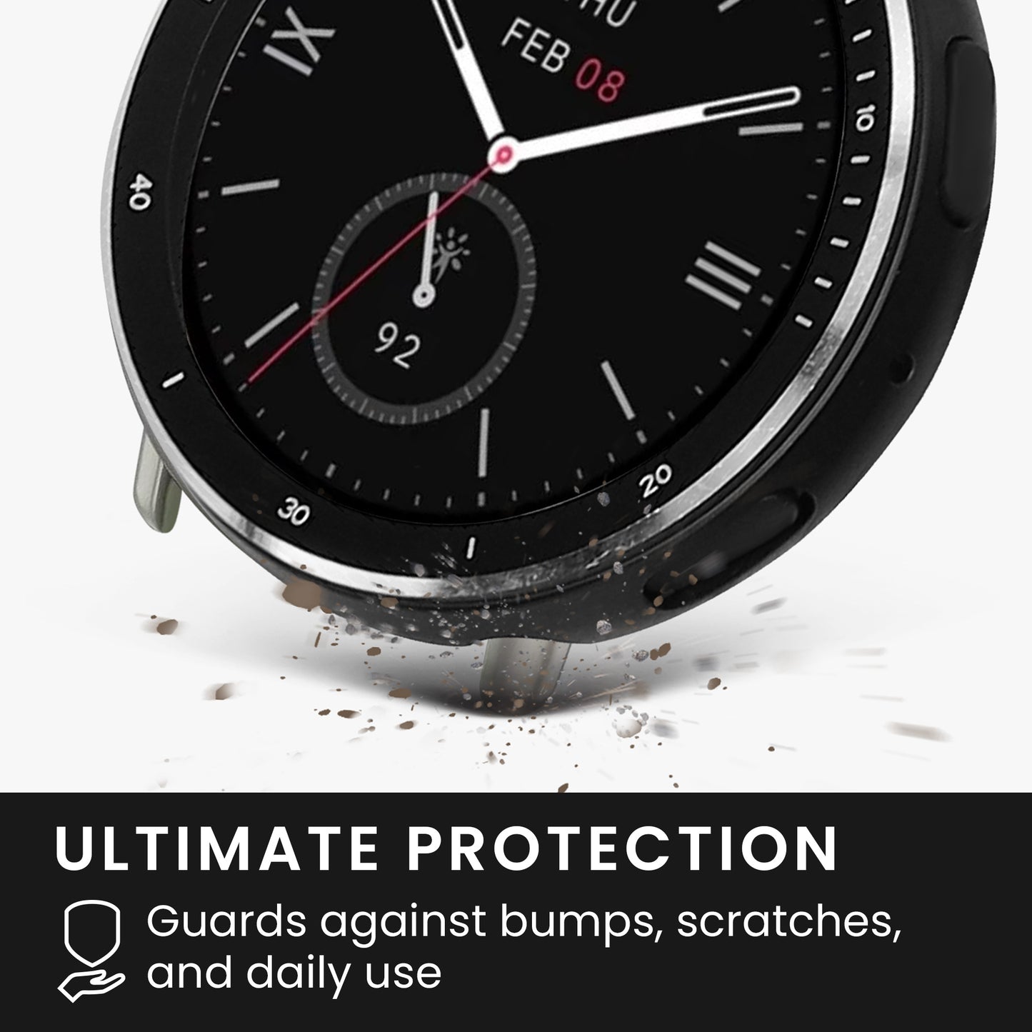 kwmobile Cover kompatibel mit Amazfit Active 2 (A2437) Hülle - Fullbody Fitnesstracker Case Set