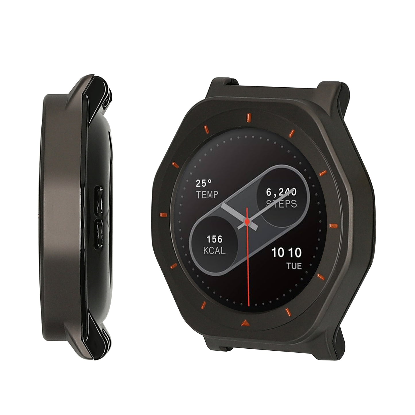 kwmobile Cover kompatibel mit CMF by Nothing Watch Pro 2 Hülle Fullbody Fitnesstracker Case Set aus Edelstahl