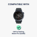 kwmobile Cover kompatibel mit CMF by Nothing Watch Pro 2 Hülle Fullbody Fitnesstracker Case Set aus Edelstahl